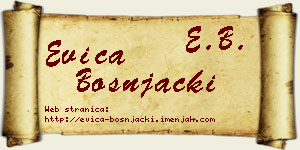 Evica Bošnjački vizit kartica